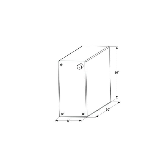 Icon Fresh Water Tank 12731 15 Gallon Capacity; Roto Molded
