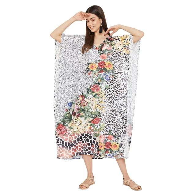 Caftans Longs pour Femmes Grande Taille Robe Caftan Robe de Soirée Fête Été Plage Robe d'Été Manches Kimono Longues Robes Décontractées en Ligne