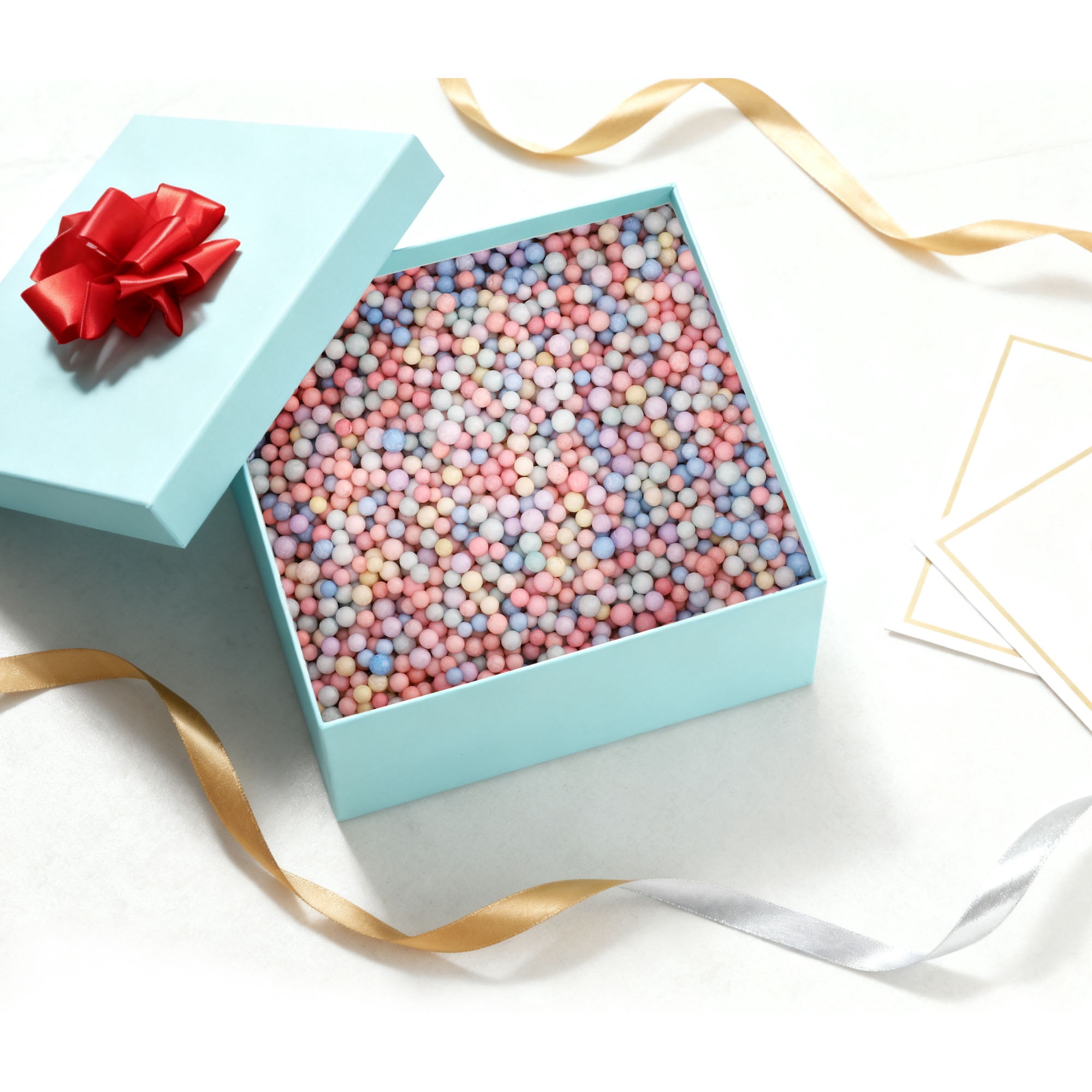 Unique Bargains 1.76 oz Colorful Foam Balls Gift Box Decoration Filler for Christmas 4-6mm