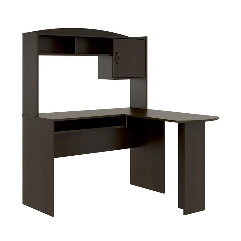 Mainstays Lshaped Desk With Hutch Black Oak edu.svet.gob.gt