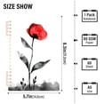 thumbnail image 3 of Red Flower Black Leaves Ring Binder Notebook Journey Note Diary College Ruled Spiral Notebook Study Loose Leaf Paper A5 60 Pages, 3 of 8
