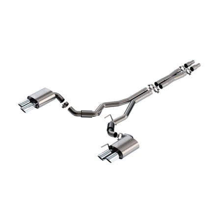 Borla ATAK Cat-Back Exhaust System for 2024 Ford Mustang GT 5.0L V8 with Chrome Quad Tips