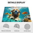 thumbnail image 3 of Yiaed Dog Underwater Adventure Print Highly Absorbent Microfiber Kitchen Counter Mat, Dish Drying Pad for Dishes, Utensils, Pots and Pans, Large 18" x 24", 3 of 7