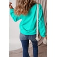 thumbnail image 3 of Aruba Blue Solid Fleece Lined Drop Shoulder Terry Sweatshirt, 3 of 8