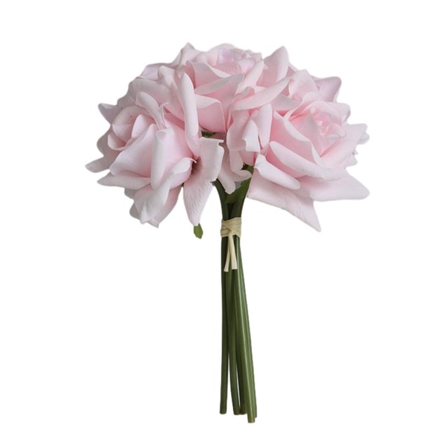 Rosas artificiales Inteprter ramo de boda flores decoración Rosa claro