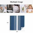 thumbnail image 4 of Navy Blue White Stripe Cloth Napkins, Modern Rustic Vertical Striped Washable and Reusable Dinner Napkins Set of 8, Table Napkin for Kitchen Party Birthday Wedding Hotel Housewarming 20"x20", 4 of 8