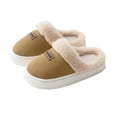 thumbnail image 3 of Slippers for Women Winter Shoes Women's Thermal Slippers Soft And Comfortable Furry Warm Fleece Lined Slippers With Non-slip Grippers, Women's Home Bedroom Slippers Yellow qILAKOG Size 38-39, 3 of 8
