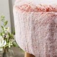 thumbnail image 6 of Home Soft Things Heavy Faux Fur Oval Ottoman - Burnt Orange - 22" x 18" x 18", 6 of 6