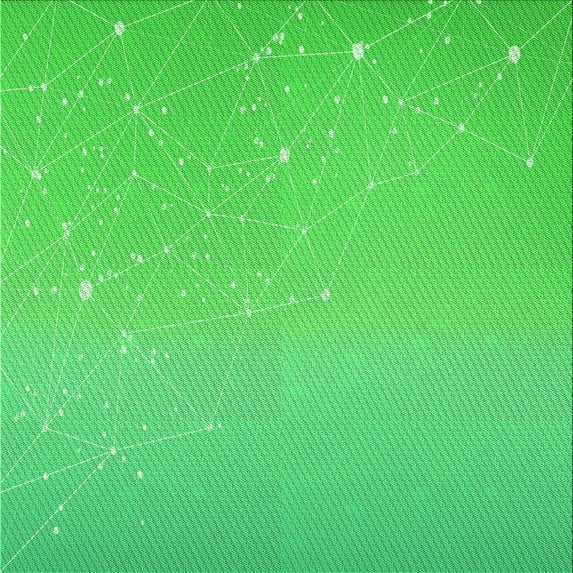 Ahgly Company Indoor Square Patterned Neon Green Area Rugs, 6' Square