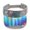 Silver, variant on Minimalist Unisex Faux Empty Top Baseball Cap Metallic Rave Hologram Ref