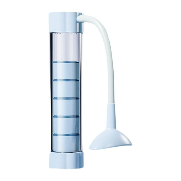 Dispositivo de entrenamiento respiratorio para ejercicios de respiración y fortalecimiento de los músculos pulmonares. Azul