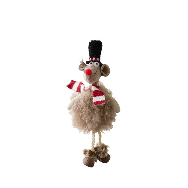Decoraciones Del Árbol de Navidad Muñeca Colgante Del Ratón Lindo 20x10x10cm Ornamento de Tela Árbol de Navidad Pequeño