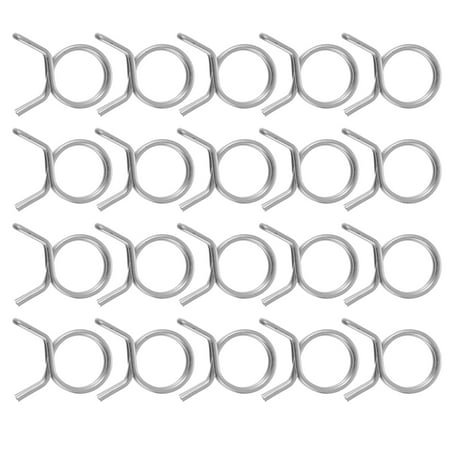 

Double Hose Clamps 1/4 Drip Irrigation Tubing Stainless Steel Spring Vacuum