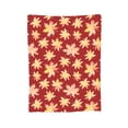 thumbnail image 7 of DouZhe Ultra-Soft Micro Fleece Lightweight Flannel Bed Blanket, Watercolor Yellow Maple Leaves Print Cozy Warm Throw Blankets, 60"x50", 7 of 7