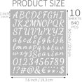 thumbnail image 2 of shiyou-10 Sheets Small Letter Stickers - 1 Inch Handwritten White Vinyl Self Adhesive Alphabet Number Stickers Stick on Letters for Arts Crafts Outdoor Sign Wall Mailbox Windows Doors Car Poster Boar, 2 of 4