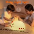 thumbnail image 5 of Luz Nocturna Portátil para Niños, CNSUNWAY Luz Nocturna 7 Colores LED Lámpara de Gato de Silicona, USB Recargable Pequeño Gato Lindo Lámpara que Cambia de Color para Niños Niñas Bebé Regalo de Cumple, 5 of 5