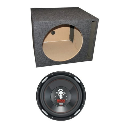 New Boss P126DVC 12" 2300W Car Power Subwoofer + Single Vented Sub Box Enclosure