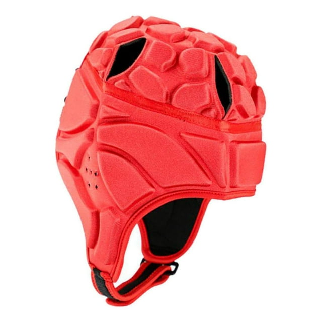 Rugby Helmet Headgear Scrum Cap Hockey Head Protector Protect Protector Rugby Headguard Protector Hat Red XL
