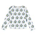 thumbnail image 4 of LTTVQM Shirts for Toddler Girls 3-4 Long Sleeve Casual Fall Winter Floral Print Tunic Tops Cute Round Neck Blouse Comfy Shirts White 3-4 Years, 4 of 4