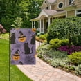 thumbnail image 2 of Yayeee Garden Flag 28" x 40" Double Sided Outdoor Yard Lawn Holiday Decorations, Purple Halloween Black Cat, 2 of 6