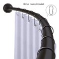 thumbnail image 2 of Utopia Alley Rustproof Wall Mounted Single Curved Shower Rod, Aluminum, adjustable from 45" to 72" Wide, Black, 2 of 11