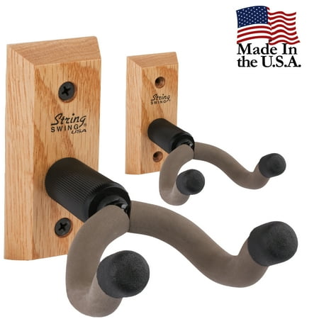 - String Swing CC01K-O2 Hardwood Home & Studio Guitar Hanger - Oak - 2 Pack