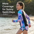 thumbnail image 2 of Long Sleeve Full Coverage Rash Guard Swimsuit with Front Zipper Sun Protection Swimwear Bathing Suit for Girls Size 9Y, 2 of 10