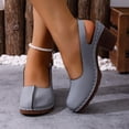 thumbnail image 6 of GERsome Chunky Block Heels Women's Sandals Closed Toe Slip-On Slingback Work Party Dress Pumps Shoes Gray Size 7, 6 of 9