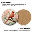 thumbnail image 3 of Bahomeck Drink Coasters Set Of 6 With Holder Beautiful Painting Of Elegant Red Cardinal Water Absorbent Ceramic Coasters Tabletop Protection,Suitable For Various Cup,Home Decor, 3 of 4