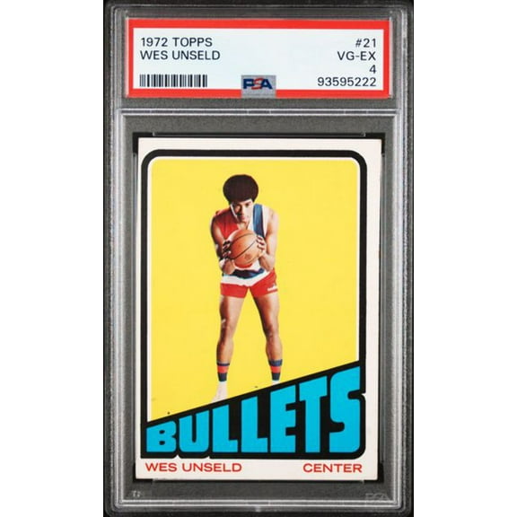 Graded 1972 Topps Wes Unseld #21 Basketball Card PSA 4 VG-EX