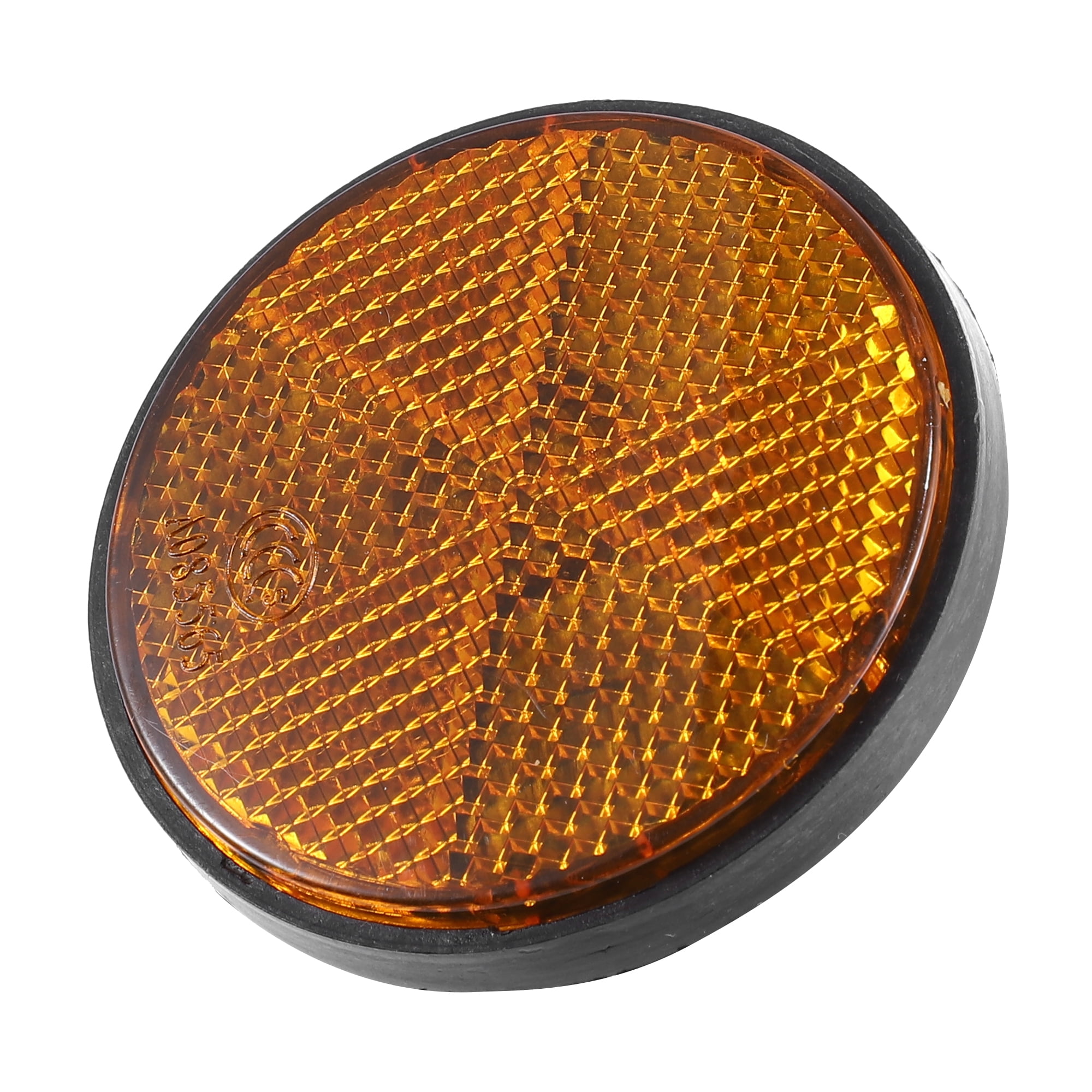 Partuto 2pcs M6x1.0 Orange Screw Mount Warning Reflector For Motorcycle Bike Replacement