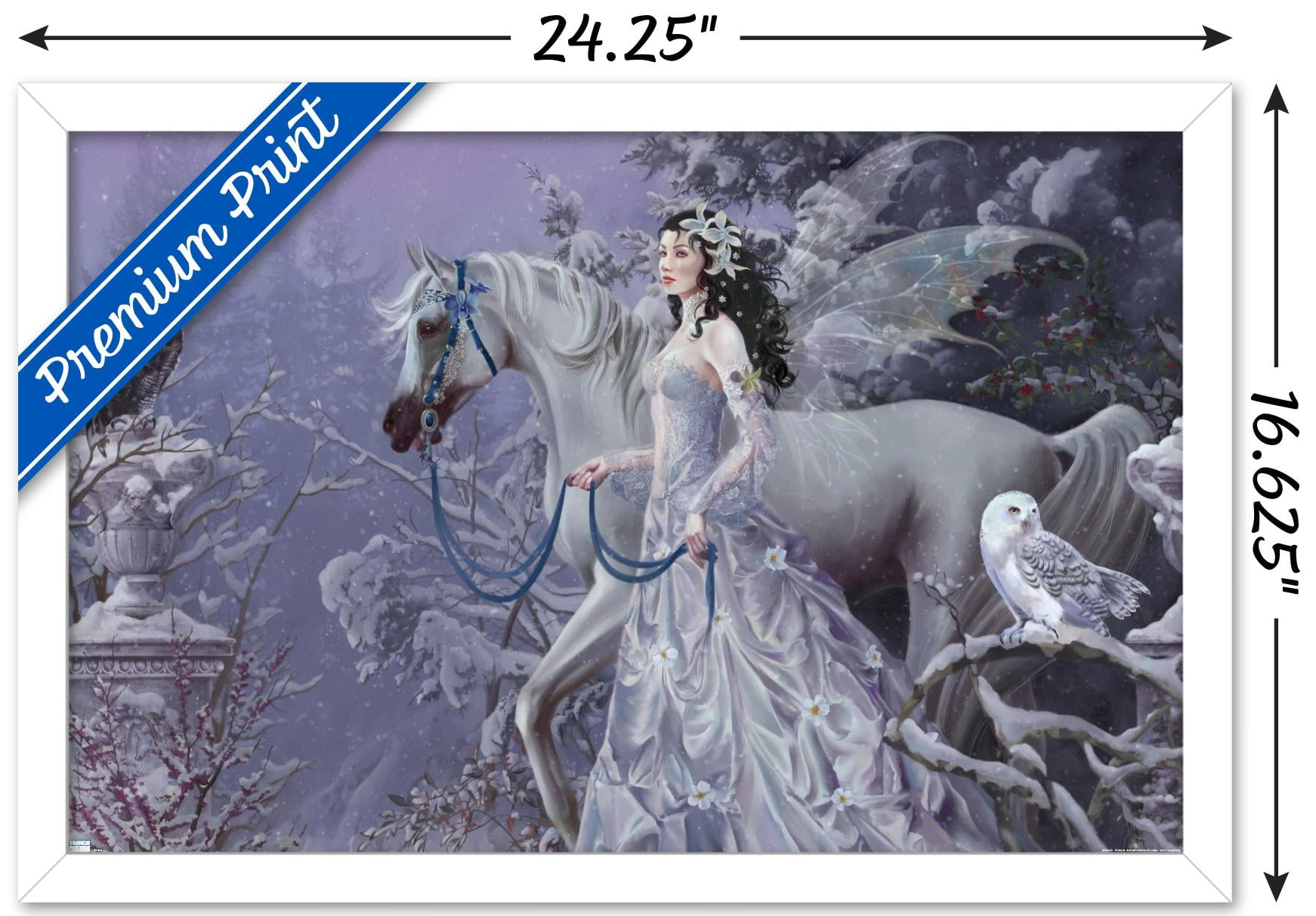 Nene Thomas - Winter Wings Wall Poster, 14.725" x 22.375", Framed