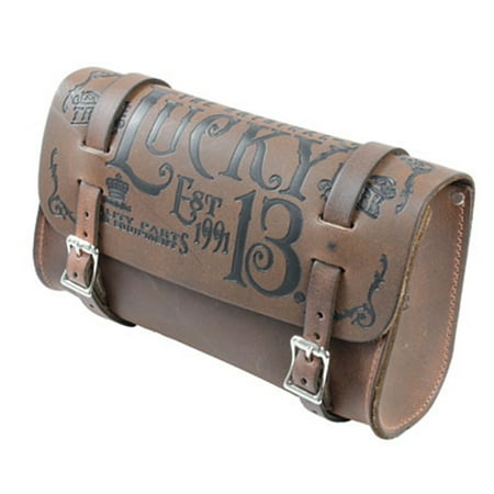 Lucky 13 Mfg Co 100 Genuine Leather Motorcycle Tool Bag Brown Lucky 13 Mfg Co 100 Genuine Leather Motorcycle Tool Bag Brown