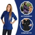 thumbnail image 5 of Women's Warm Up Medical Scrub Jacket (Dark Royal, 3X-Large), 5 of 7