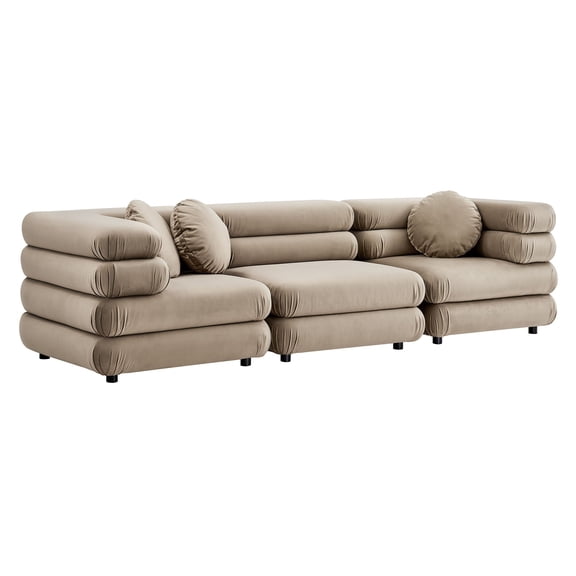 Jubilee 3-Piece Sectional Sofa in Taupe