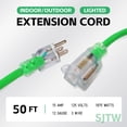 thumbnail image 2 of Cable de extensión EP 15 m, 12/3, SJTW, 15 A, 125 V, impermeable, verde, 2 of 7