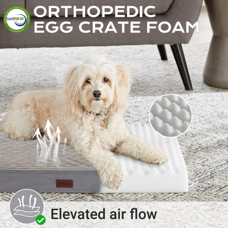 Ophanie 30" Orthopedic Dog Bed, Gray, Non-Slip Bottom photo 3