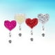 thumbnail image 3 of WORGEOUS 4 porta credencial de enfermera con forma de corazón de diamantes de imitación brillantes, retráctil, para identificación de enfermera (color aleatorio), 3 of 8