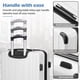 thumbnail image 4 of Coolife Luggage Expandable 5 Piece Sets PC+ABS Spinner Suitcase 20 inch 24 inch 28 inch (white grid new), 4 of 7