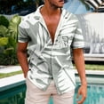 thumbnail image 2 of Men's Hawaiian Floral Shirts Cotton Linen Button Down Tropical Holiday Beach Shirts, 2 of 5