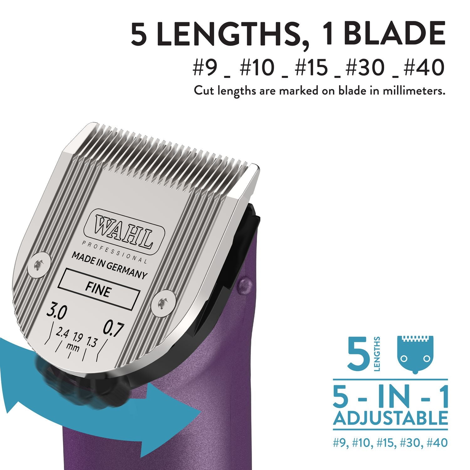 Wahl Arco Pet Grooming Kit, Cordless with 80-Min Run Time, 5-in-1 Adjustable Blade, Lightweight & Comfortable Design - Model - 59156