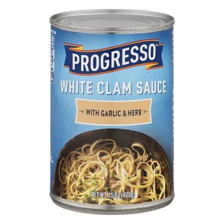 (3 Pack) Progresso White Clam Sauce With Garlic & Herb, 15 oz (Best White Clam Sauce For Pasta)