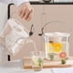 thumbnail image 5 of pstuiky Jarra de agua de verano estilo jarra para jugos con asa, cafetera de gran capacidad, crepera, de plástico, para frutas, té y agua., 5 of 9