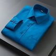 thumbnail image 2 of Men's Solid Color Long Sleeve Casual Business Shirt - Non Ironing Overalls, 2 of 4