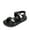 BLACK, variant on Girls Sandals Two Strapped Casual Open Toe Sandals Little Kid/Big Kid
