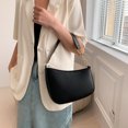 thumbnail image 2 of Bolso de hombro a la moda para mujer, bolso de mano informal, bolsos sólidos (negro), 2 of 7