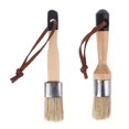 thumbnail image 3 of Cepillo de cera de pintura de tiza redonda con mango de madera ergonómico, cepillos de cerdas naturales, herramienta para encerar Feliz Sencillez, 3 of 5