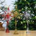 thumbnail image 4 of Christmas decoration accessories octagonal star Christmas tree tree top star hollow decoration multi-angle star B silver, 4 of 5