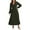 Army Green, variant on Antinious Women Wedding Guest Dress Solid V Neck Long Sleeve Sleeve Smocked High Slit Banquet Long Dress,Birthday Dresses for Women,Women Party Dress,Army Green,XL