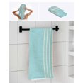 thumbnail image 6 of Aqua Beige Striped Towel Set of 3, Soft Microfiber Bath Towels, Hand Towel, Washcloths, Modern Farmhouse Retro Lines Quick-Dry Absorbent Towels for Bathroom Kitchen Hotel Beach Gym Spa, 6 of 7